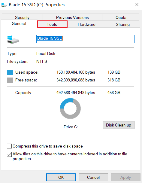 check disk status 